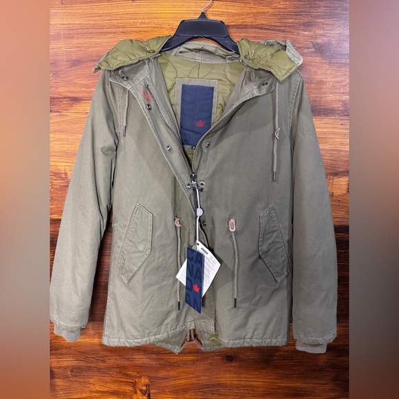 canadian Jackets & Blazers - Canadian Green Hooded Parka Jacket